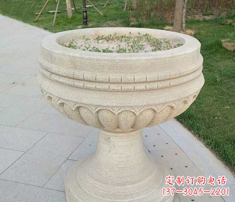 鹤壁大理石花盆石雕
