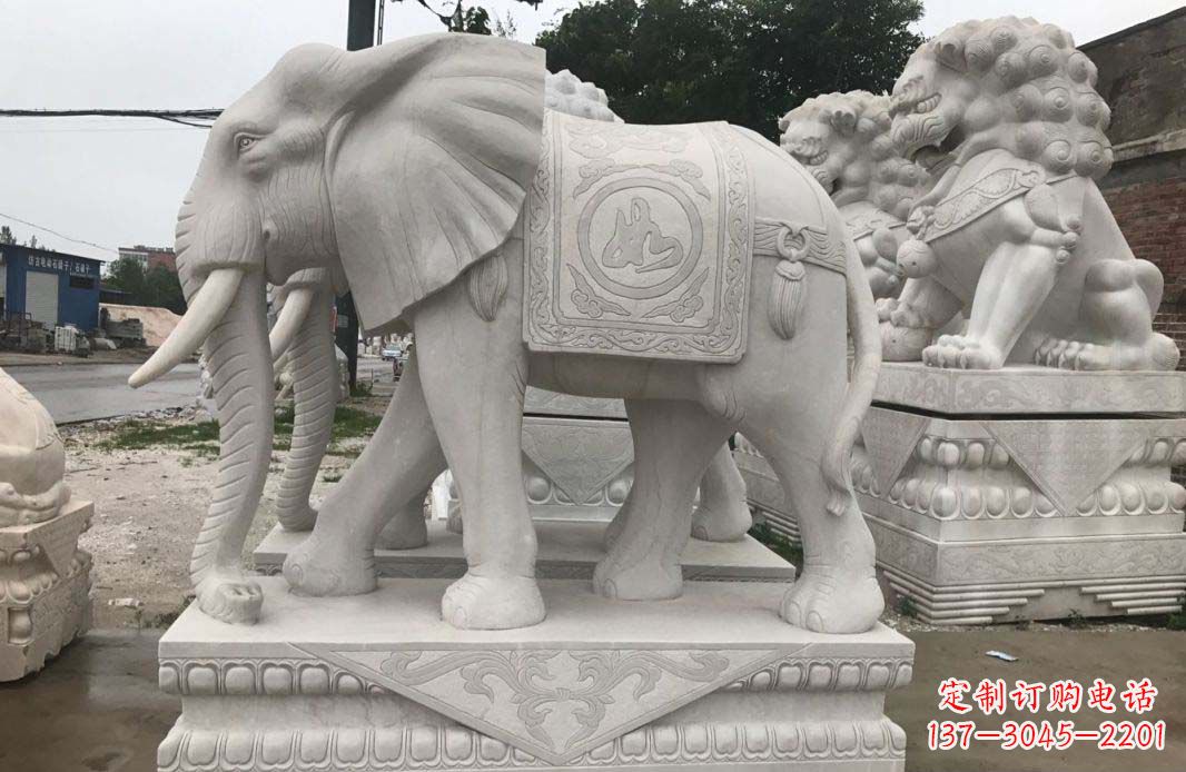 鹤壁大理石大象雕塑