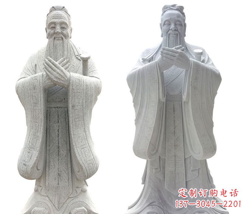 鹤壁大理石孔子行教像古代名人石雕