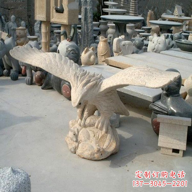 鹤壁古朴高贵的老鹰大理石雕塑