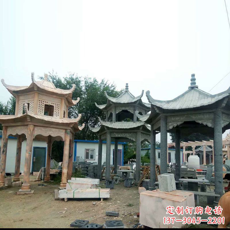 鹤壁精美大理石凉亭雕塑