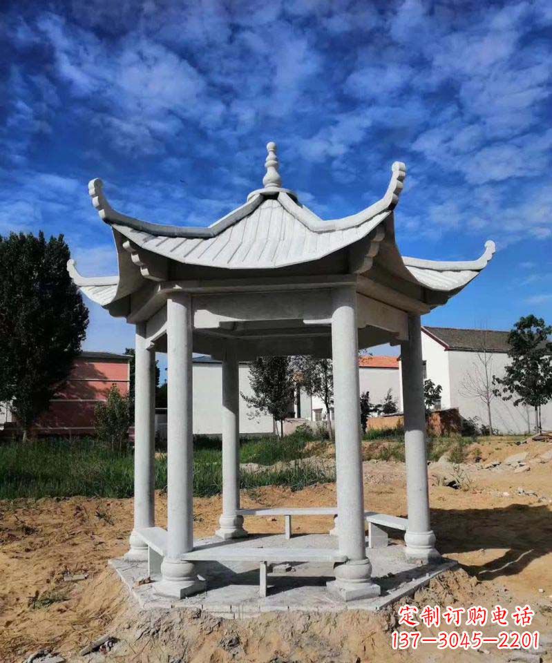 鹤壁精美大理石凉亭雕塑