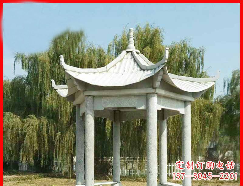 鹤壁精美大理石凉亭雕塑
