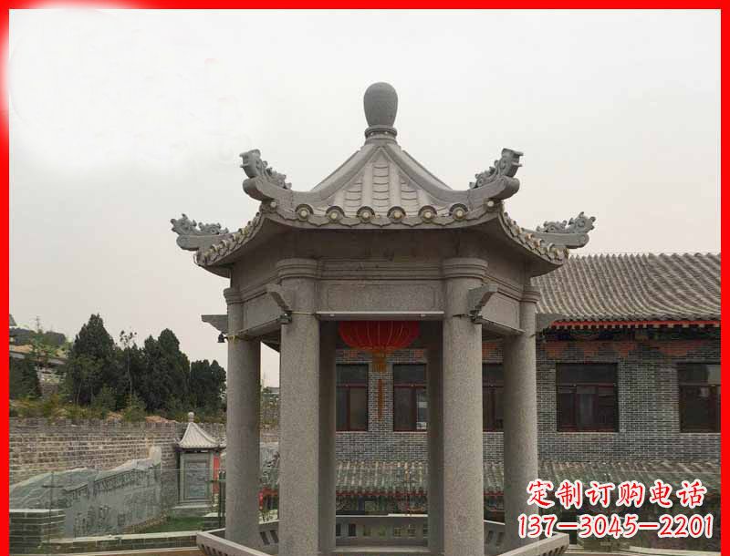 鹤壁大理石六角凉亭石雕