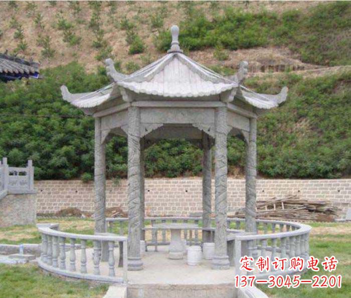 鹤壁大理石六角石雕凉亭