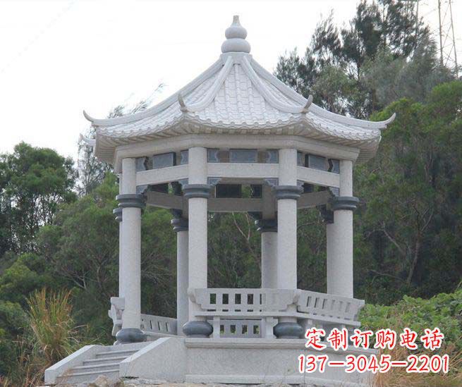 鹤壁大理石六角石雕凉亭营造舒适环境的完美体现