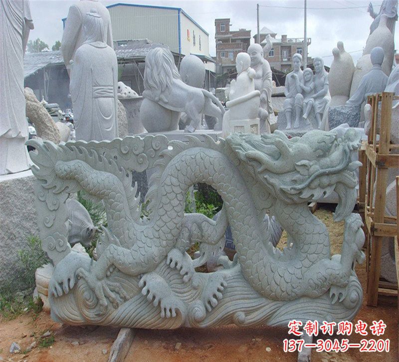 鹤壁大理石龙石雕传承古老文化,精雕细琢的艺术品