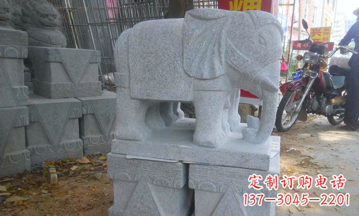 鹤壁中领雕塑大象招财镇宅石雕