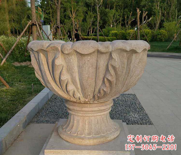 鹤壁大理石欧式花钵雕塑