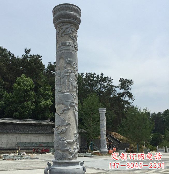 鹤壁大理石龙柱雕塑
