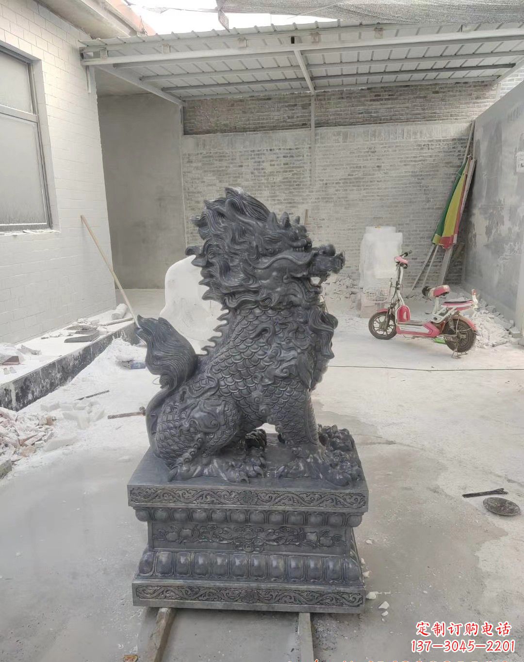 鹤壁传世工艺大理石麒麟雕塑