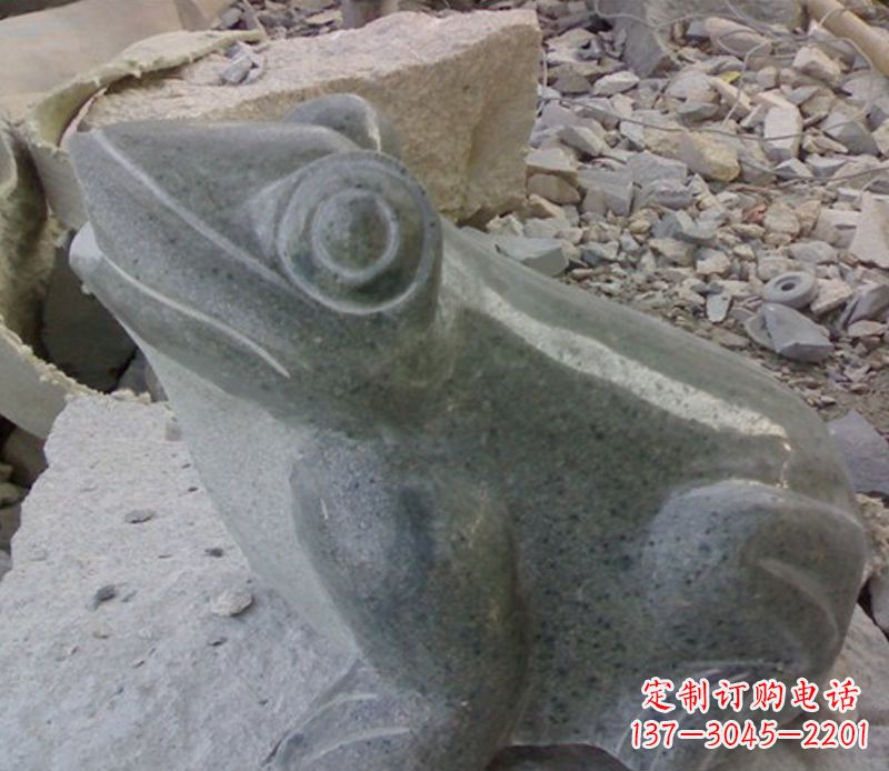鹤壁大理石青蛙石雕-质感细腻引人注目