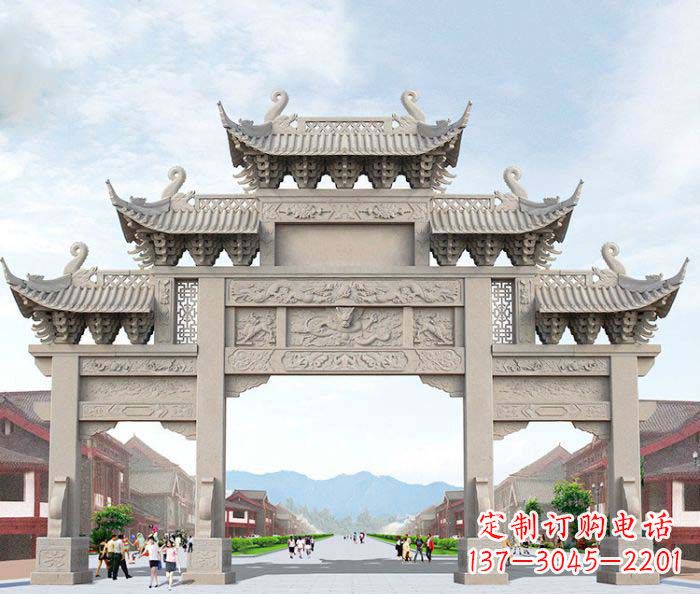 鹤壁大理石牌坊石雕艺术品