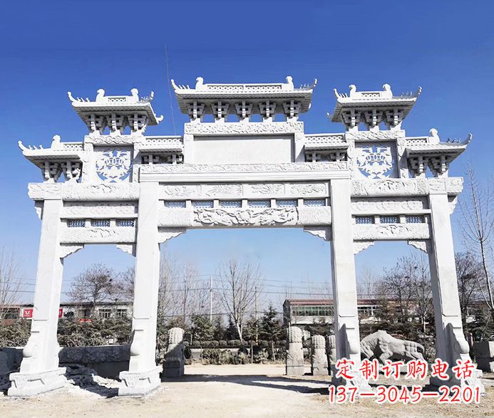 鹤壁大理石牌坊石雕定制