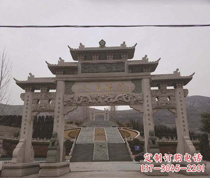 鹤壁大理石牌坊石雕,精美别致,艺术魅力无限