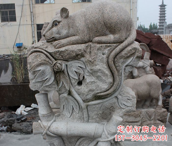 鹤壁大理石生肖鼠石雕