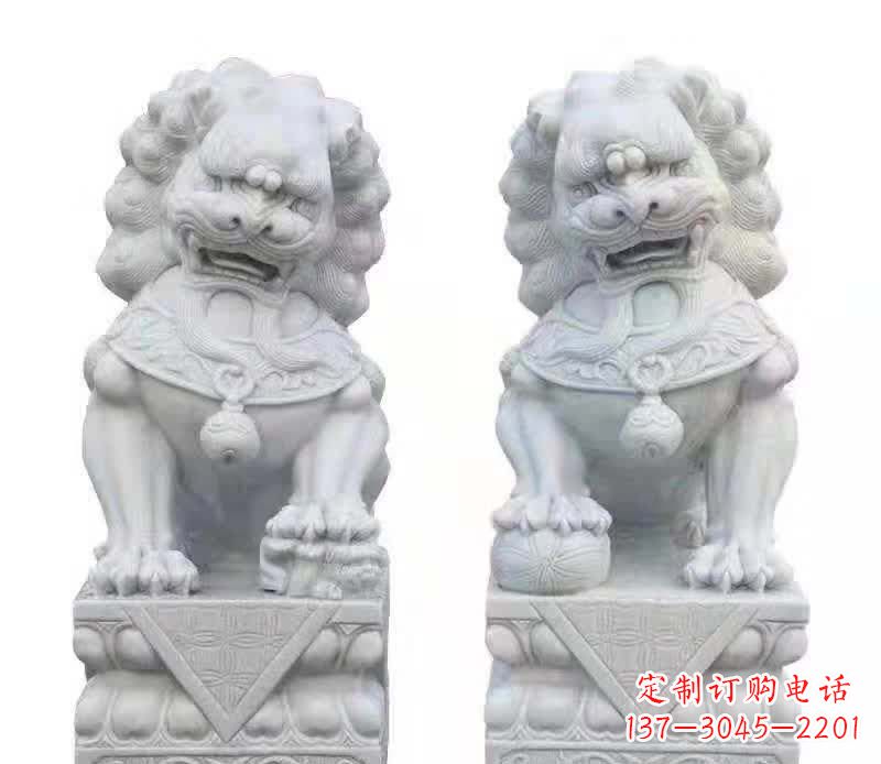 鹤壁大理石狮子雕塑震撼视觉、传承文化