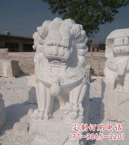 鹤壁精美大理石狮子雕塑