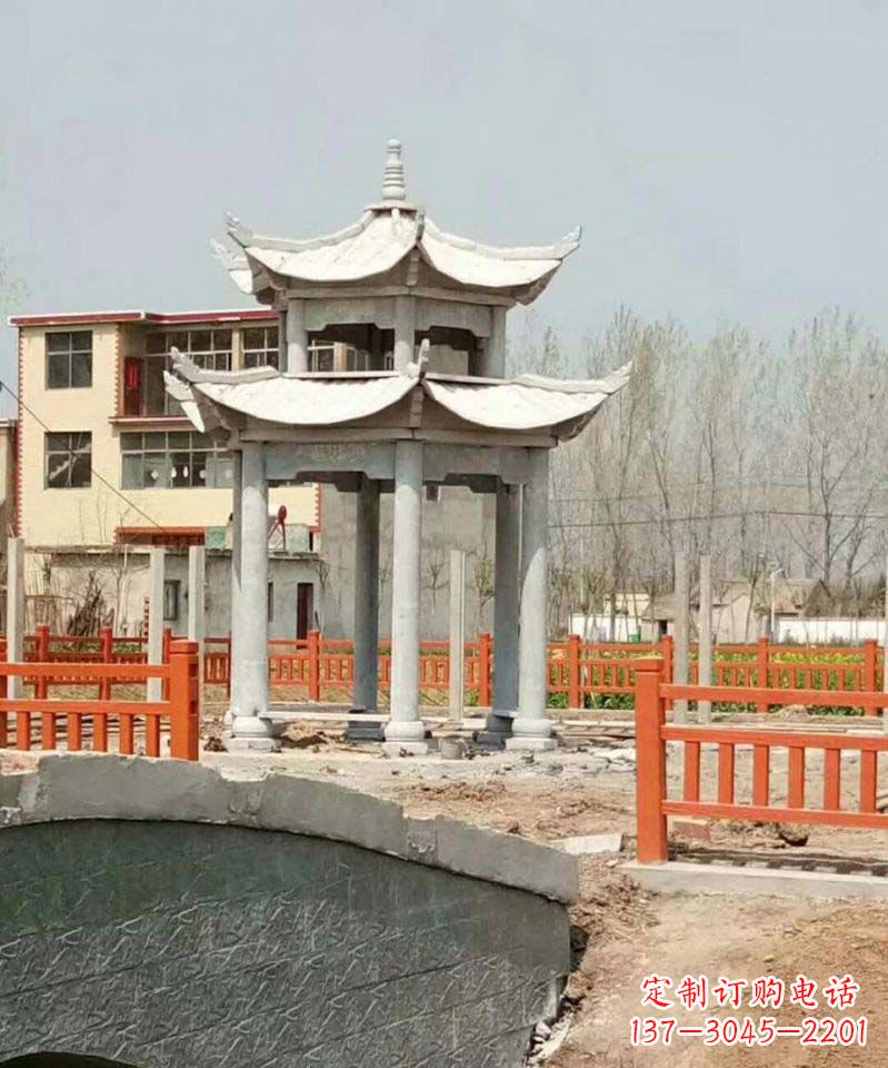 鹤壁大理石双层凉亭雕塑