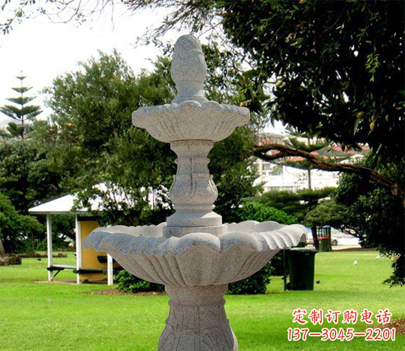 鹤壁大理石双层喷泉雕塑，精美绝伦