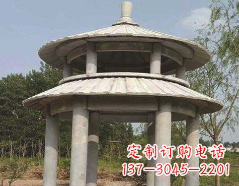 鹤壁大理石双层圆顶凉亭石雕