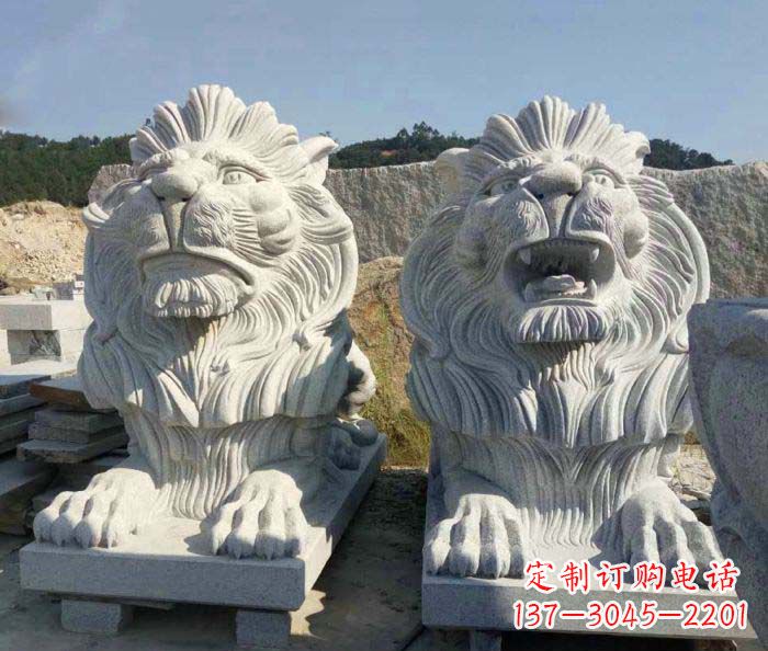 鹤壁大理石西洋欧式石狮子雕塑