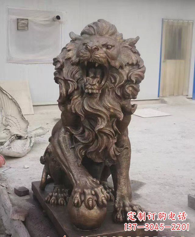 鹤壁大理石狮子雕塑,演绎优雅狮子魅力