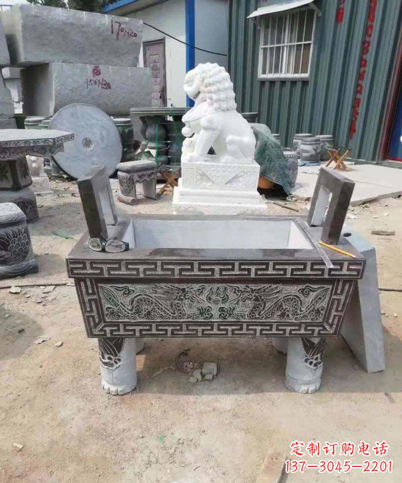 鹤壁精美大理石香炉雕塑