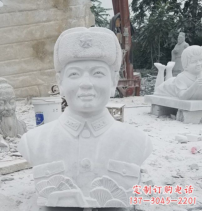 鹤壁大理石校园雷锋头像雕塑