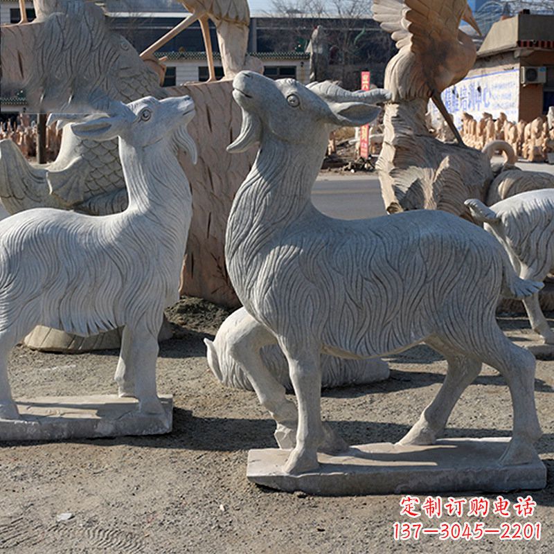 鹤壁大理石精美羊雕塑