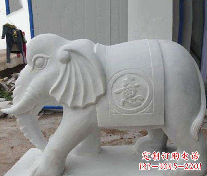 鹤壁传承财富祝福,大理石招财大象雕塑