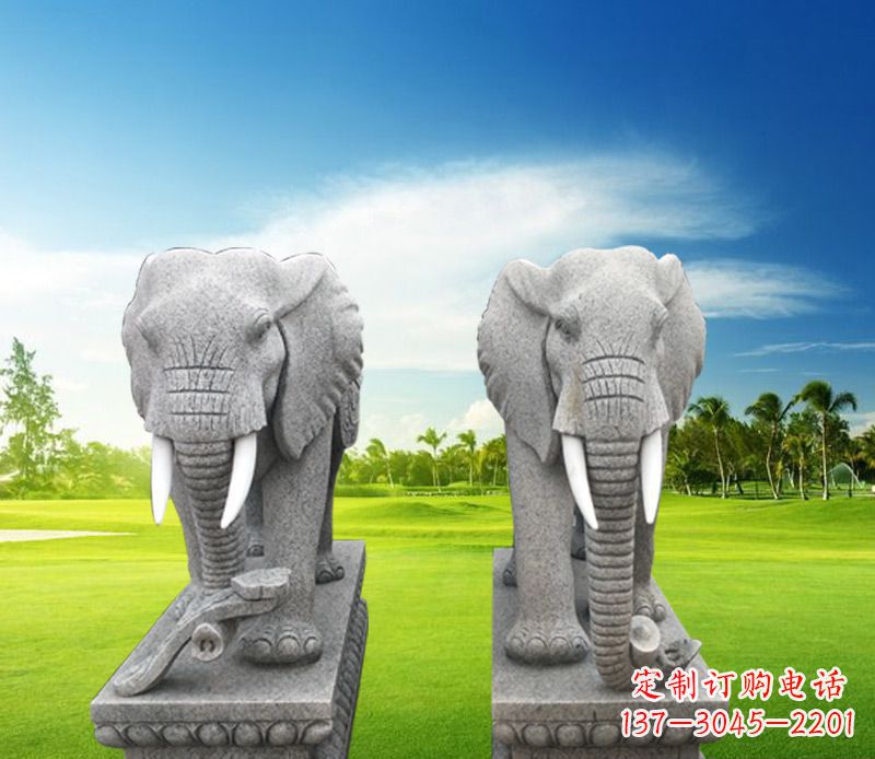 鹤壁精美大象雕塑,招财进宝