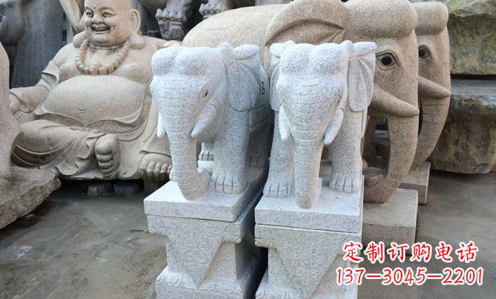 鹤壁大理石大象雕塑 招财进宝