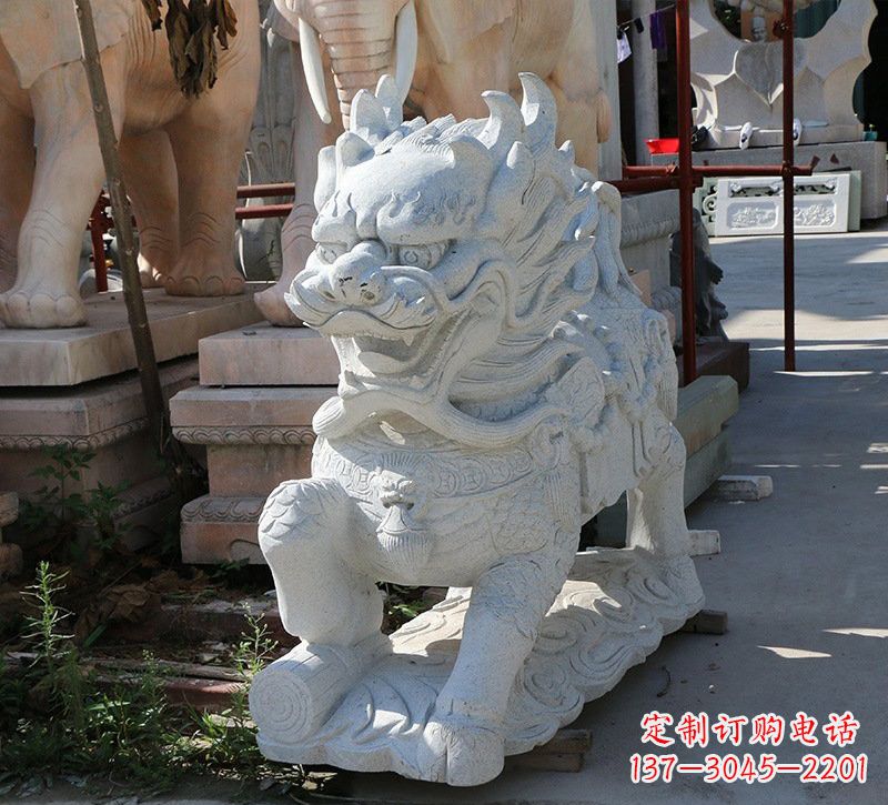 鹤壁大理石镇宅——麒麟雕塑