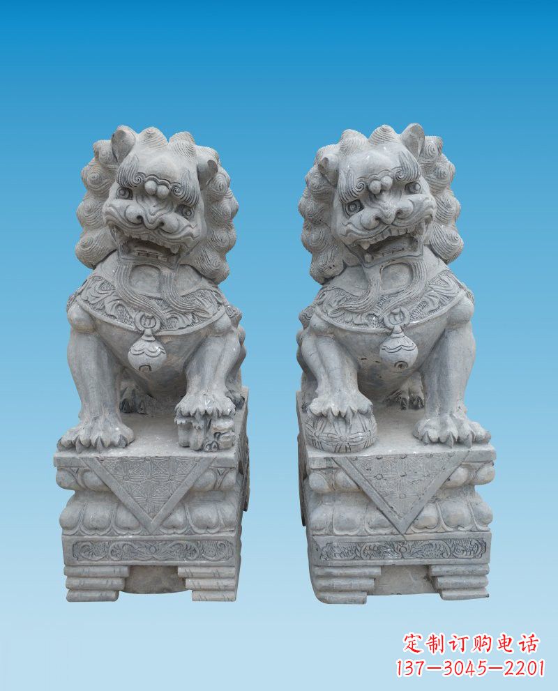 鹤壁精致雕刻的大理石狮子雕塑