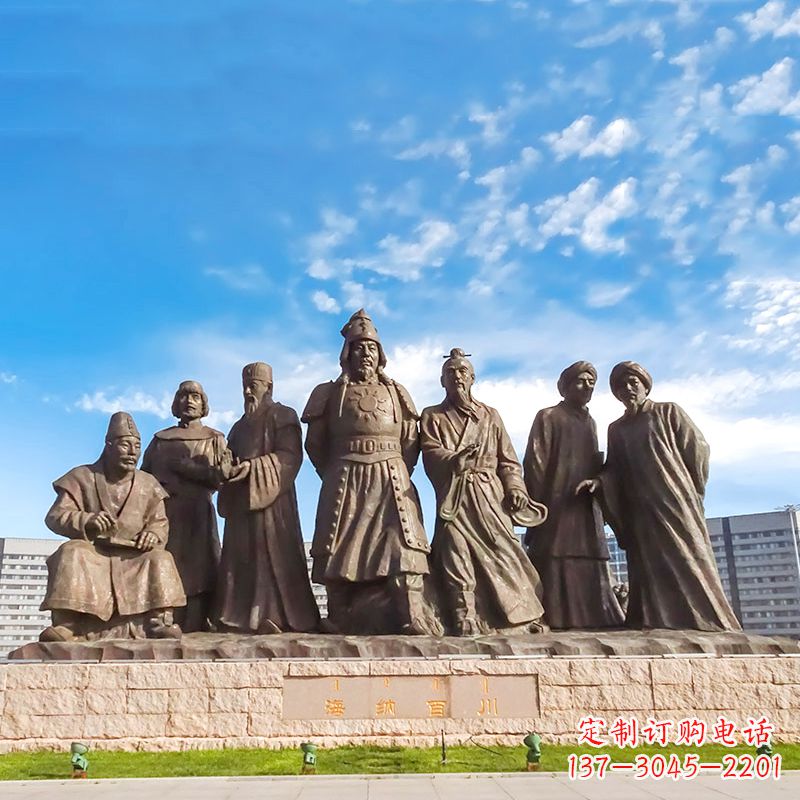 鹤壁大蒙古国建立者成吉思汗情景景观雕塑景区园林历史名人雕像