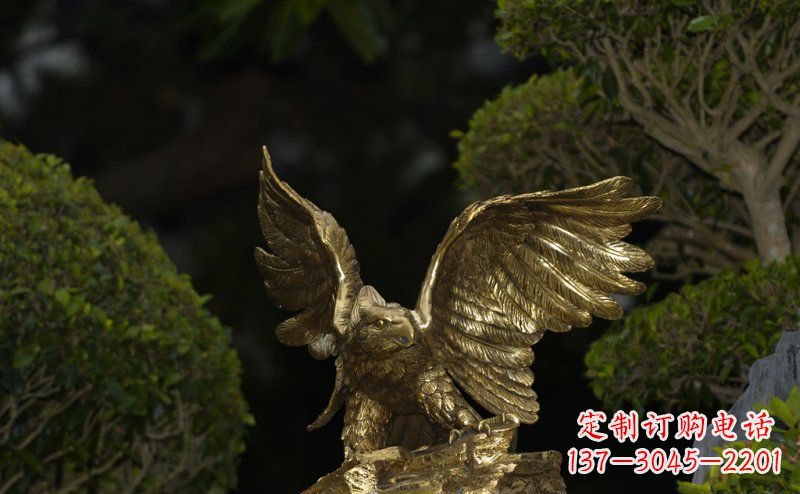 鹤壁精美大鹏展翅老鹰铜雕