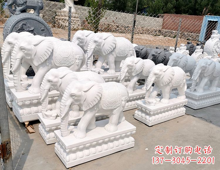 鹤壁集古典艺术与新颖造型于一身的大象石雕
