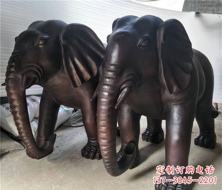 鹤壁大象动物铜雕塑