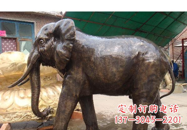 鹤壁精美大象铜雕塑