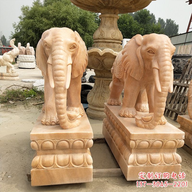 鹤壁大象石雕艺术品