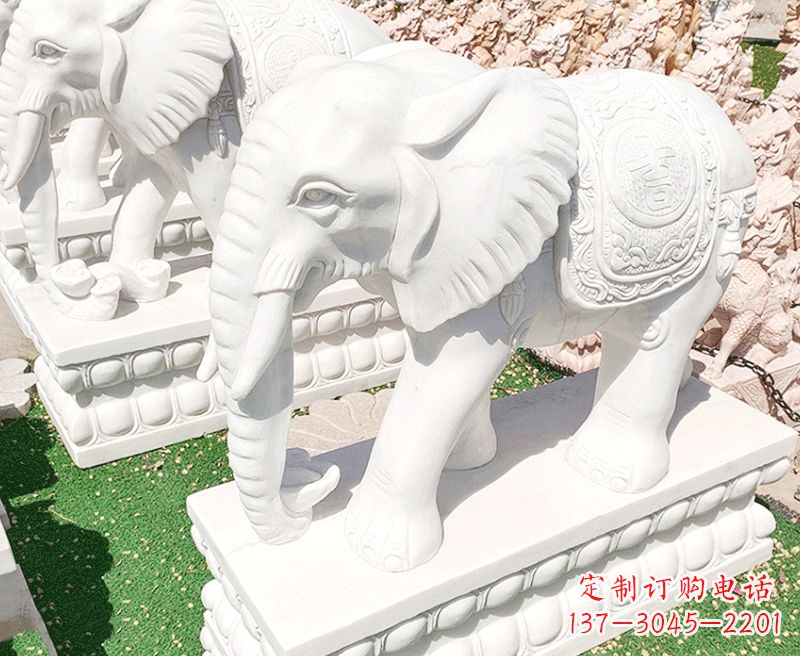 鹤壁精美工艺 大象石雕雕塑