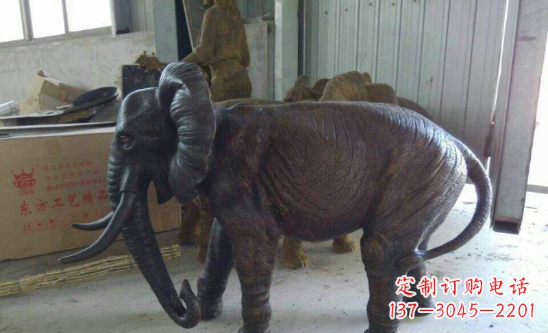 鹤壁大象铜雕 动物雕塑