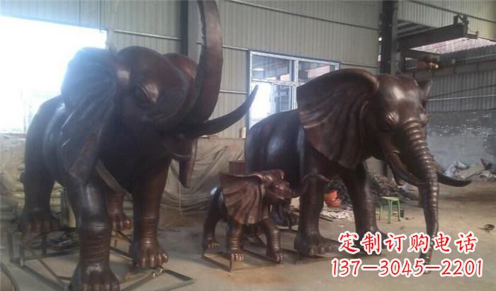 鹤壁高品质大象铜雕塑