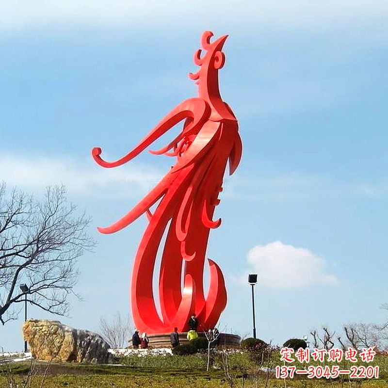 鹤壁凤凰不锈钢雕塑,增添景区魅力
