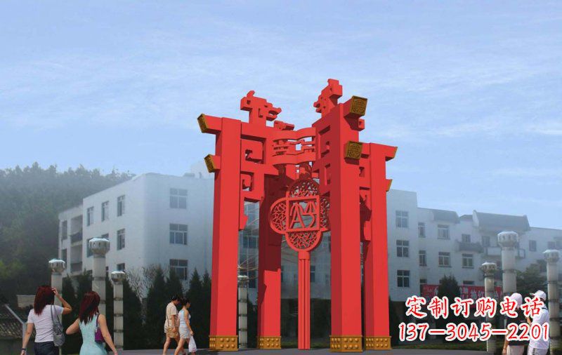 鹤壁不锈钢灯笼雕塑
