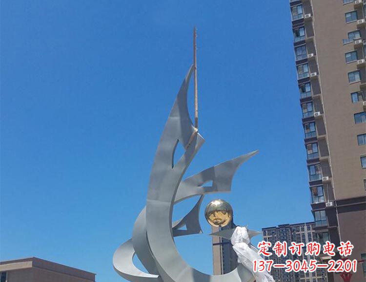 鹤壁精美特大不锈钢凤凰雕塑