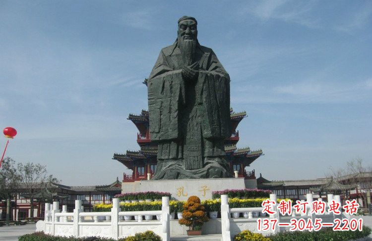 鹤壁大型锻铜孔子雕像,非凡之美