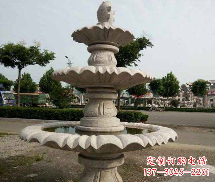 鹤壁精美的喷泉石雕塑