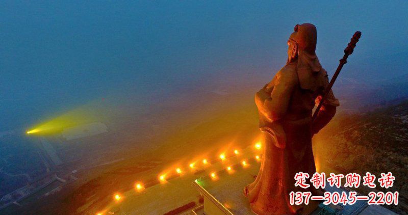 鹤壁精美关公雕塑 林景观玻璃钢雕塑